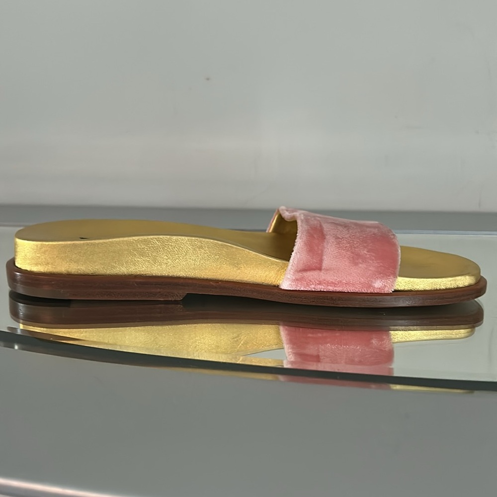 PRADA Gold & Pink Velvet Slides Size 6 (EU 36) Women’s - Picture 10 of 17